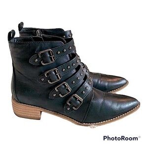 Beast FASHION NELSON moto Booties 7 black EUC